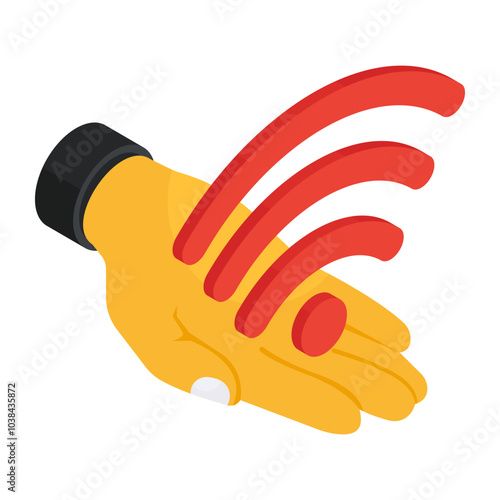 Modern design icon of wifi signals 

