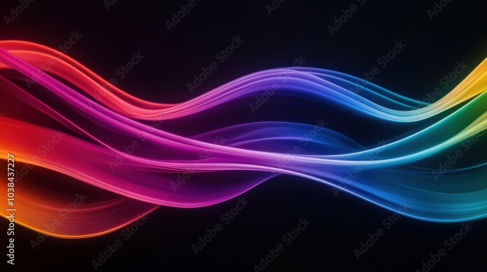 Colorful Light Trails in Motion Colorful Light Trails in Motion