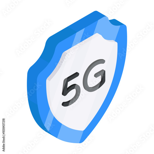 Perfect design icon of secure 5g network 

