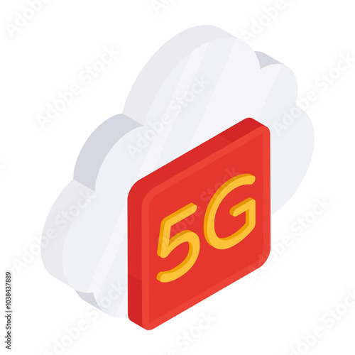 Premium download icon of cloud 5g network 

