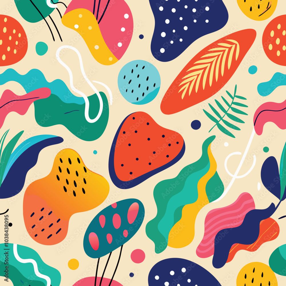 Seamless fabric shape pattern design Seamless fabric shape pattern design