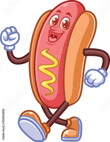 cartoon hotdog character