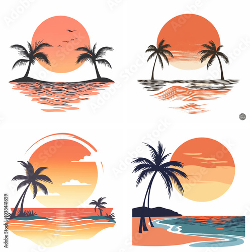 sunset beachside palm trees clipart of beach scene red sunset beach sunset beach California sunset