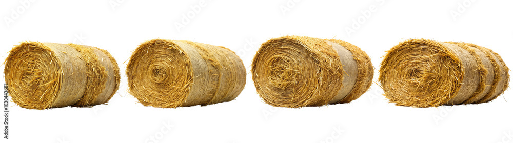 set of Hay Bale on a Transparent PNG Background set of Hay Bale on a Transparent PNG Background