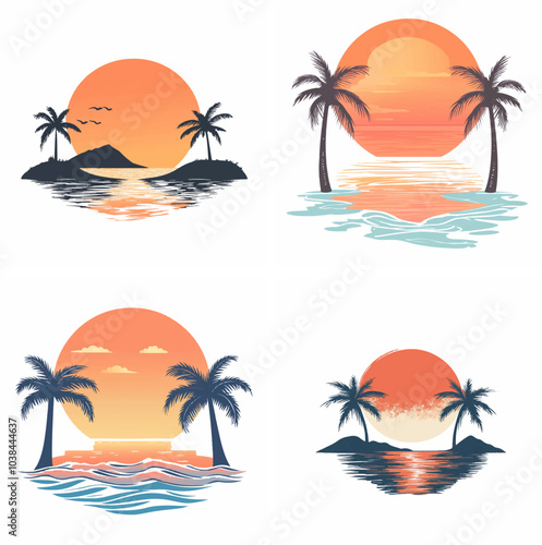 sunset beachside palm trees clipart of beach scene red sunset beach sunset beach California sunset