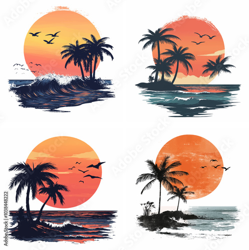 sunset beachside palm trees clipart of beach scene red sunset beach sunset beach California sunset