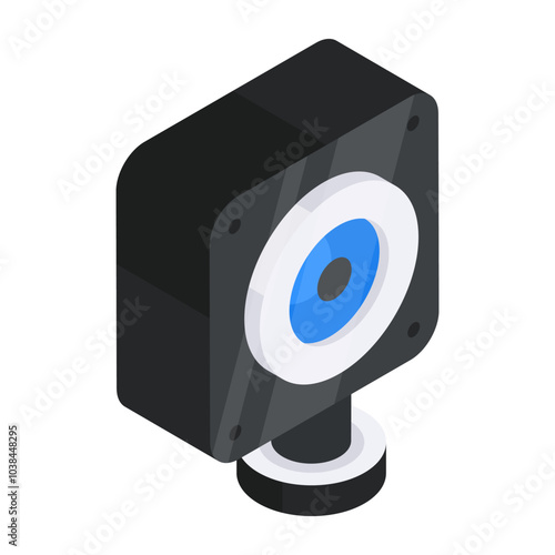 Vector design of woofer, flat icon

