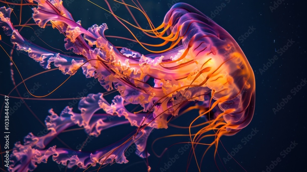 Fototapeta premium Vibrant Jellyfish