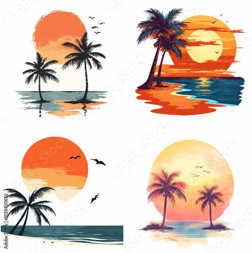 sunset beachside palm trees clipart of beach scene red sunset beach sunset beach California sunset