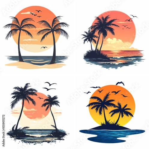 sunset beachside palm trees clipart of beach scene red sunset beach sunset beach California sunset