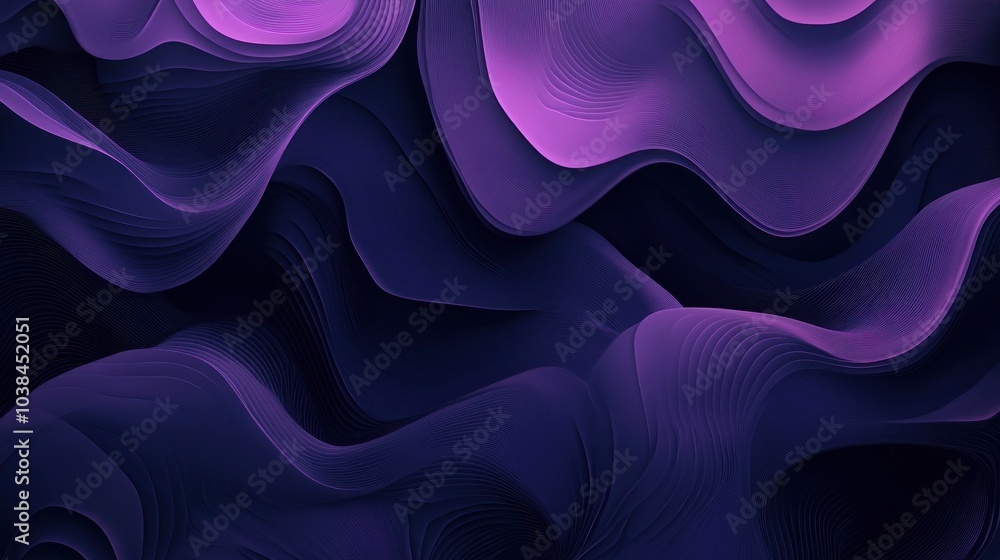 Obraz premium Abstract Purple and Blue Wavy Pattern
