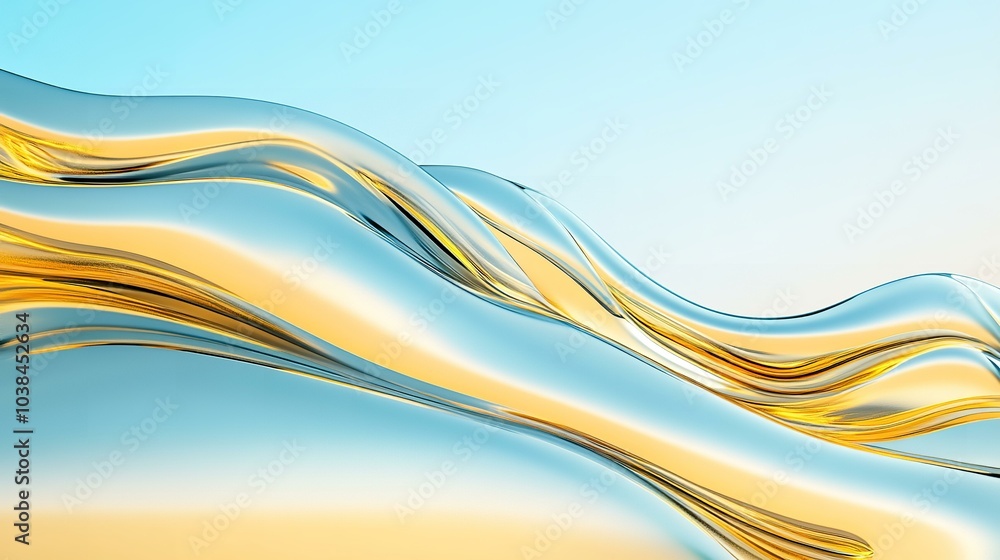 Abstract background with shiny silver and gold surface and air bubbles. Busyness and technology concept with city space Abstract background with shiny silver and gold surface and air bubbles. Busyness and technology concept with city space