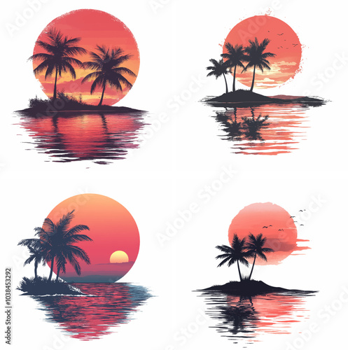 sunset beachside palm trees clipart of beach scene red sunset beach sunset beach California sunset