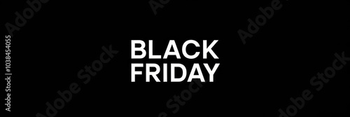 Black Friday sale promotion on a black background with bold white text.