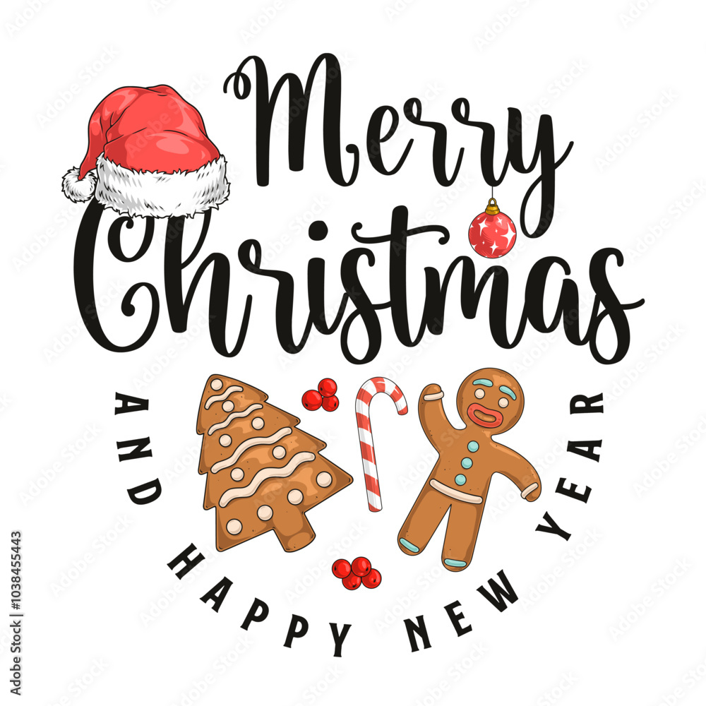 Merry Christmas wish colorful sticker Merry Christmas wish colorful sticker
