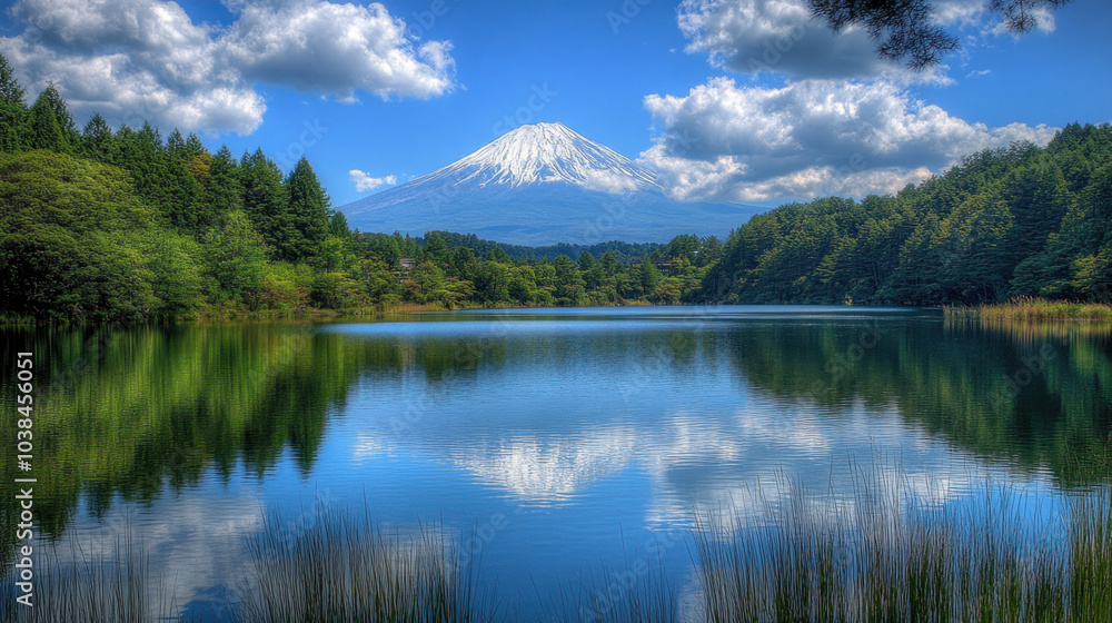 Fototapeta premium Stunning Landscape with Scenic Views and Vibrant Colors