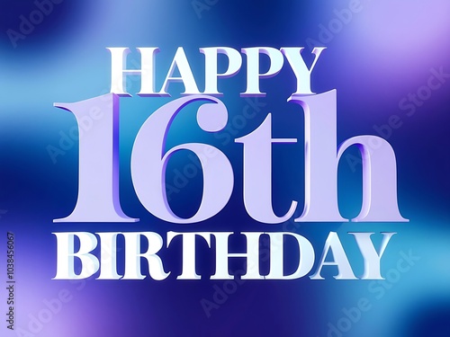 Colorful 16th Birthday Party Sign