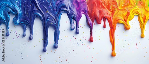 Vibrant Color Drop Abstract Art Design