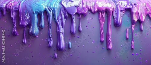 Colorful Fluid Drip on Abstract Background