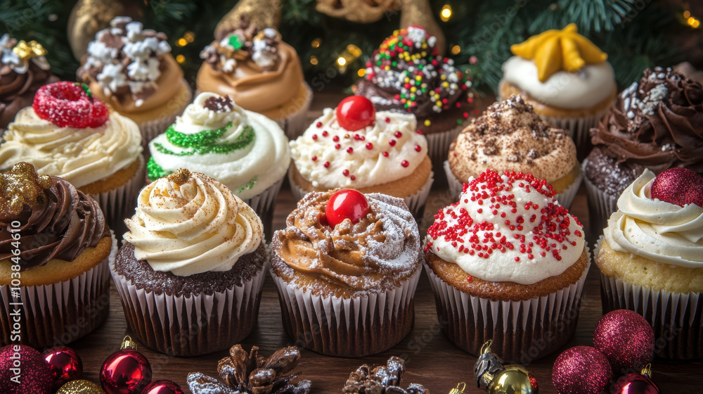 Festive Desserts Displayed on a Beautiful Table Setting Festive Desserts Displayed on a Beautiful Table Setting