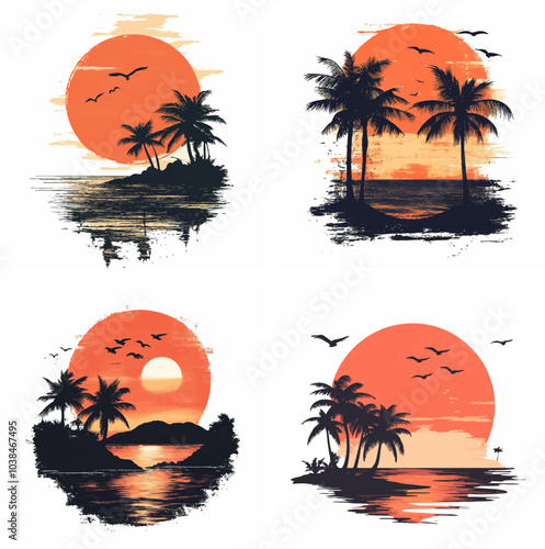 sunset beachside palm trees clipart of beach scene red sunset beach sunset beach California sunset