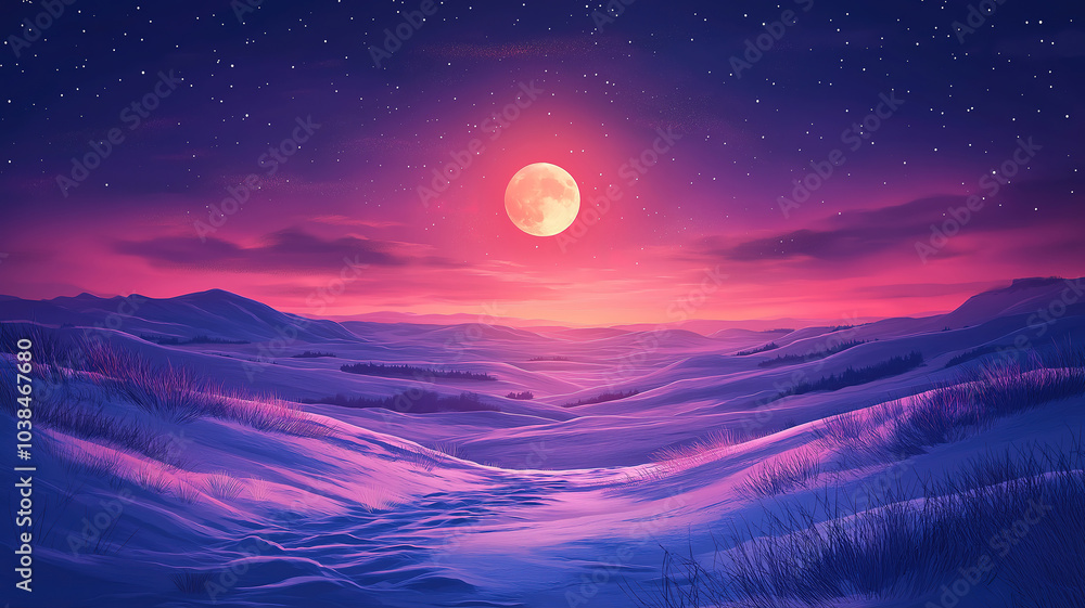 Fototapeta premium Creative vector design showcasing the longest night in December twenty first perfect for greeting cards