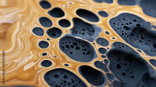Abstract Cellular Forms: Intriguing interplay of dark and light, organic shapes, and fluid textures.  A captivating image for design or scientific visuals.