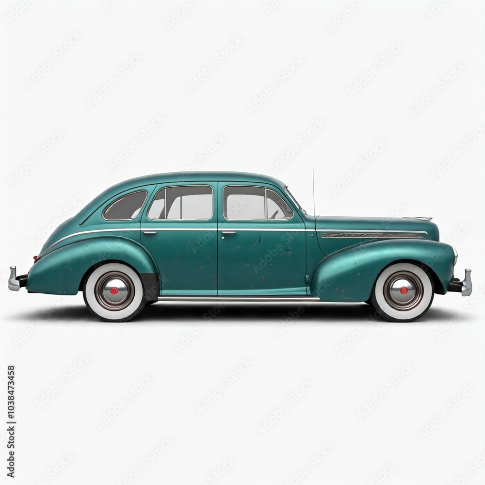 1940s car isolated on white background 1940s car isolated on white background