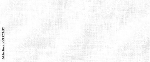 Vector white fabric jute hessian sackcloth canvas woven gauze texture pattern in light white color blank and linen canvas fabric texture background	