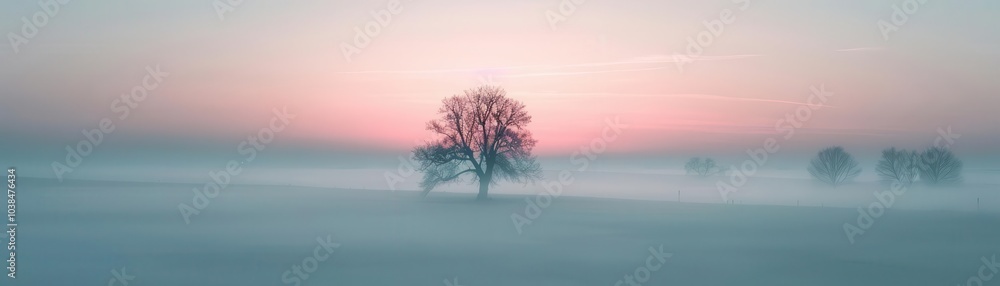 Abstract foggy landscapes with muted tones, nature background, ethereal mist Abstract foggy landscapes with muted tones, nature background, ethereal mist