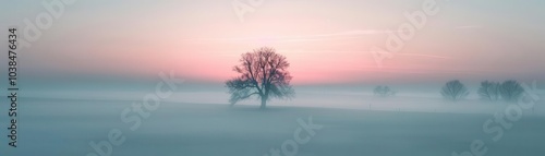 Abstract foggy landscapes with muted tones, nature background, ethereal mist