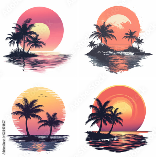 sunset beachside palm trees clipart of beach scene red sunset beach sunset beach California sunset
