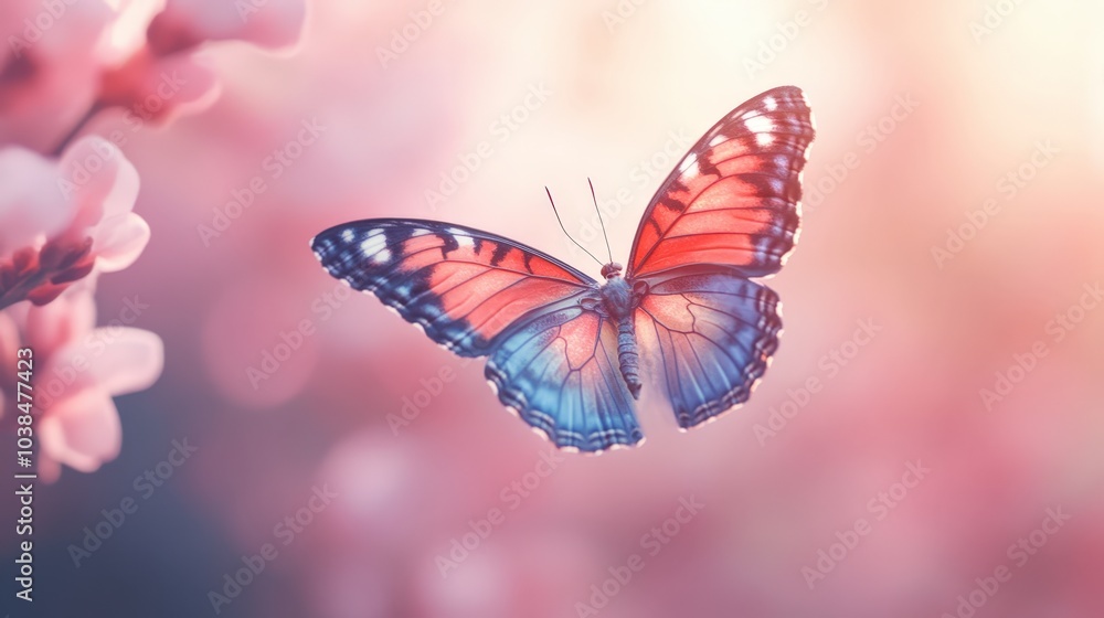 Vibrant butterfly with colorful wings Vibrant butterfly with colorful wings