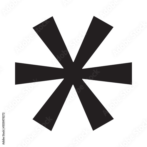 Black asterisk sign symbol icon