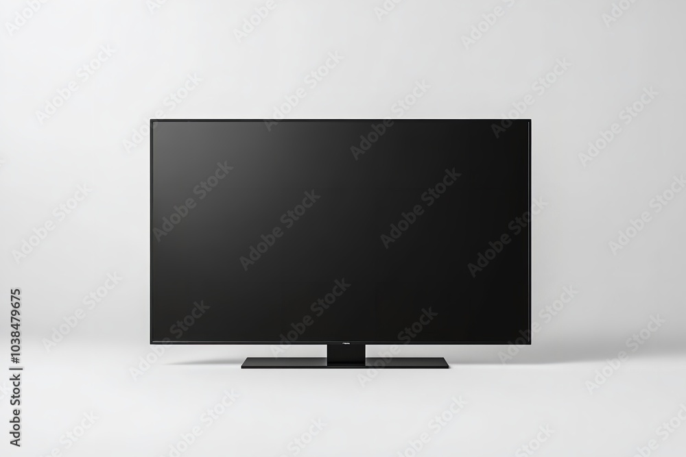 On a white background, isolated, a realistic LCD TV display. Generative Ai On a white background, isolated, a realistic LCD TV display. Generative Ai