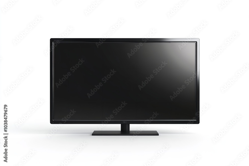 On a white background, isolated, a realistic LCD TV display. Generative Ai On a white background, isolated, a realistic LCD TV display. Generative Ai