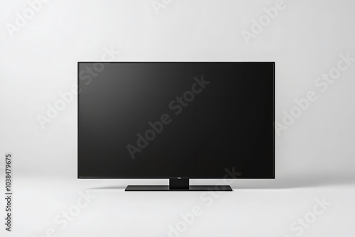 On a white background, isolated, a realistic LCD TV display. Generative Ai photo