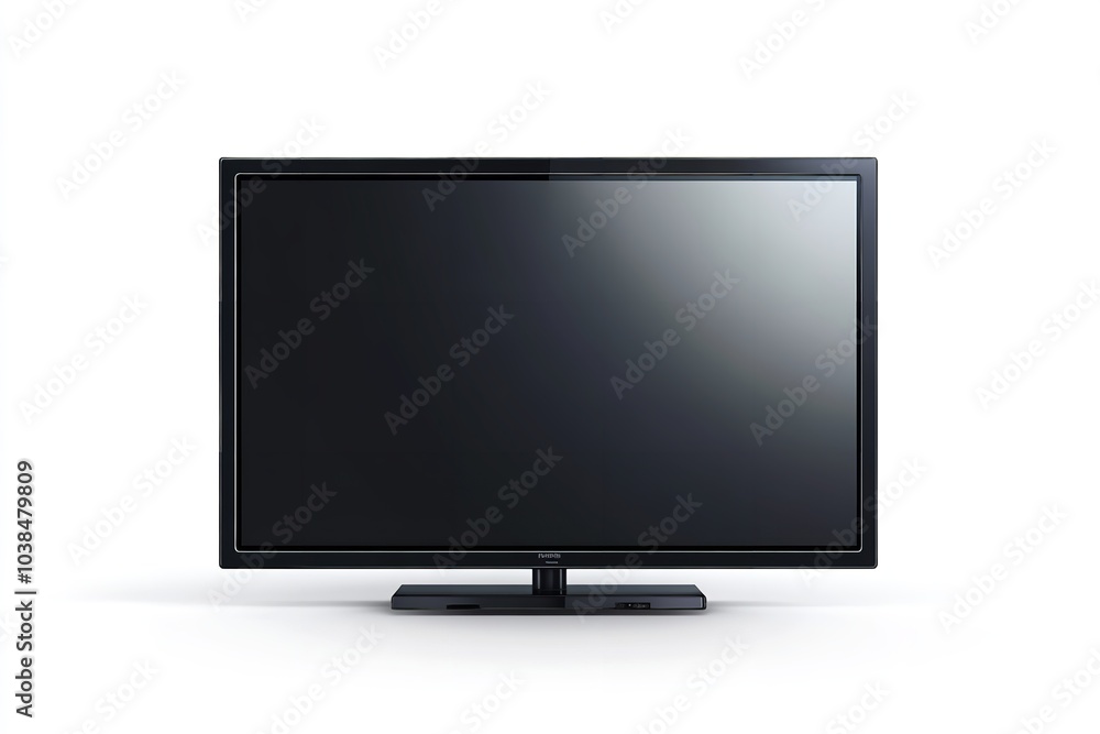 On a white background, isolated, a realistic LCD TV display. Generative Ai On a white background, isolated, a realistic LCD TV display. Generative Ai