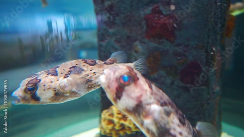puffer fish with cute smile