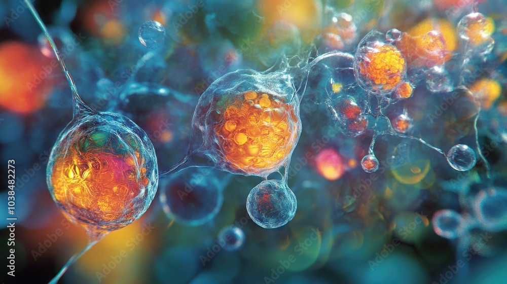 Vibrant abstract cellular structures Vibrant abstract cellular structures