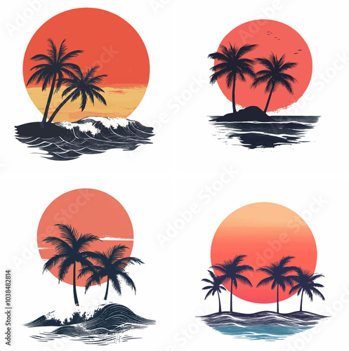 sunset beachside palm trees clipart of beach scene red sunset beach sunset beach California sunset