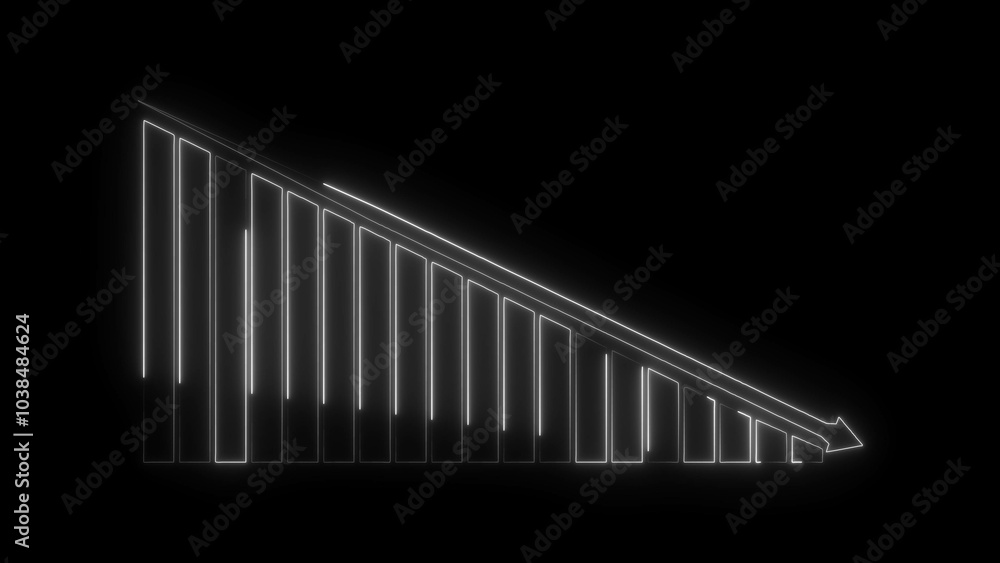 Abstract blue gowing down chart. Low poly style design. . Business failure graph and arrows. Abstract blue gowing down chart. Low poly style design. . Business failure graph and arrows.