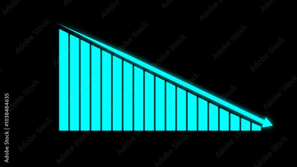 Financial decrease statistic graphic symbol. Financial losses chart. Vector illustration. graph chart. Financial decrease statistic graphic symbol. Financial losses chart. Vector illustration. graph chart.