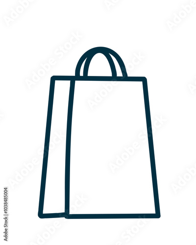 Childlike doodle shopping bag