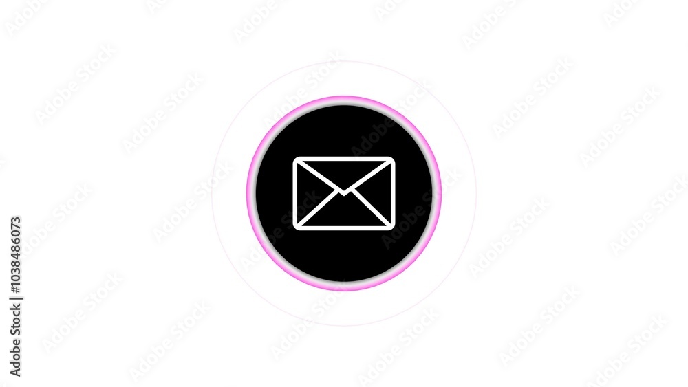 Email Envelope Icon with Notification Badge for Digital Communication , envelope ,vector email icon. Email Envelope Icon with Notification Badge for Digital Communication , envelope ,vector email icon.