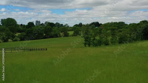 Cotswold countryside with lush grass 