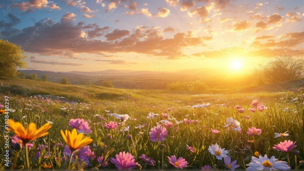 Abstract soft focus sunset field landscape of yellow flowers and grass meadow warm golden
Abstract soft focus sunset field landscape of yellow flowers and grass meadow warm golden