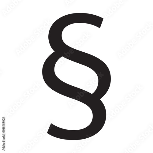 Black section sign symbol flat icon