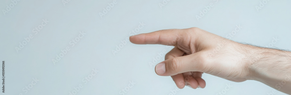 Businessman hand with empty arrow symbol for website concept Businessman hand with empty arrow symbol for website concept