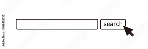 インターネット検索窓・検索エンジンのアイコンイラスト